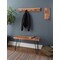 Alaterre Furniture Hairpin Natural Live Edge 36" Bench with Coat Hook Set AWDD032320 - alternate 2